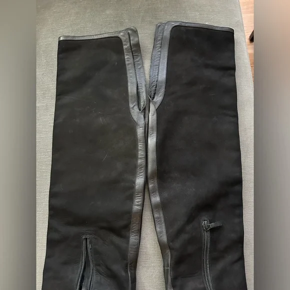 SOPHIA WEBSTER BLACK KNEE HIGH BOOTS - Picture 6 of 6